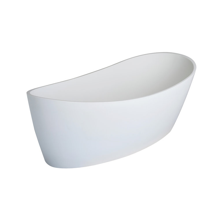 Dune 59'' Matte White Freestanding Oval Bathtub