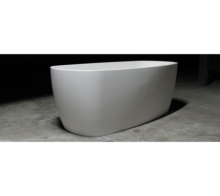 Lunar 71'' Matte White Freestanding Soaking Bathtub