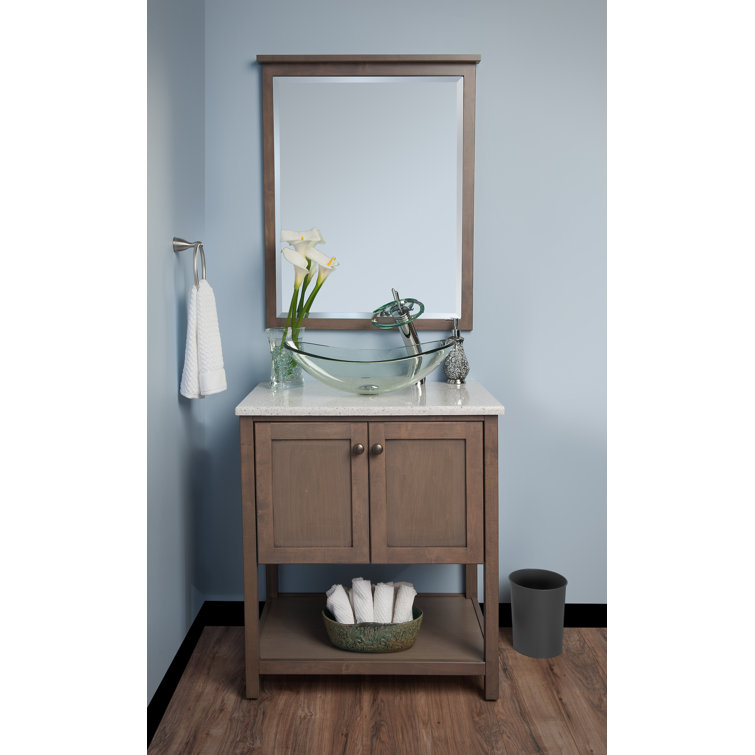 Chiaro Clear Oval Glass Above-Counter Bathroom Sink