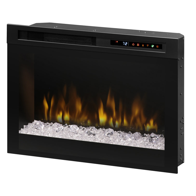 26'' Black Electric Firebox with Acrylic Ember Bed