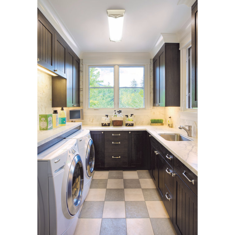 Bouldercrest 24" Brushed Nickel Energy Star LED Flush Mount Light