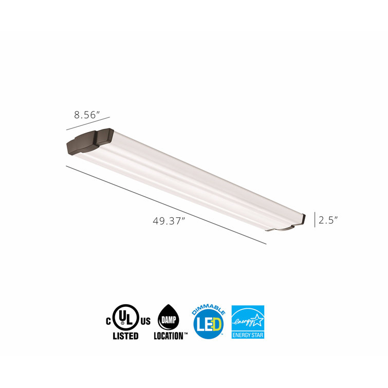 Brushed Nickel 48" LED Linear Flush Mount Light