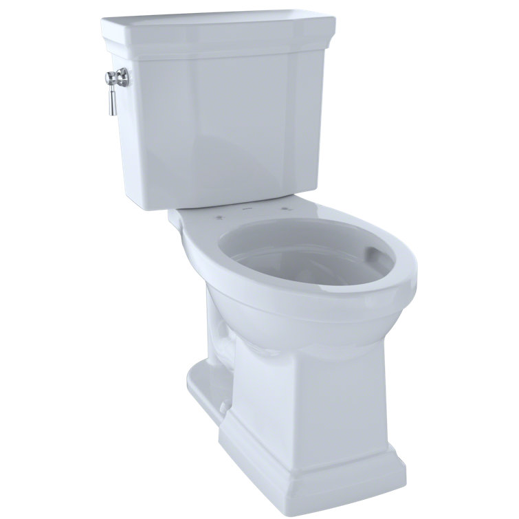 Eco-Savvy Bone Elongated Dual Flush High-Efficiency Toilet