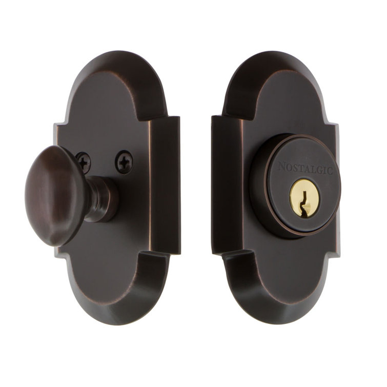 Polished Brass Universal Handing Single Cylinder Deadbolt