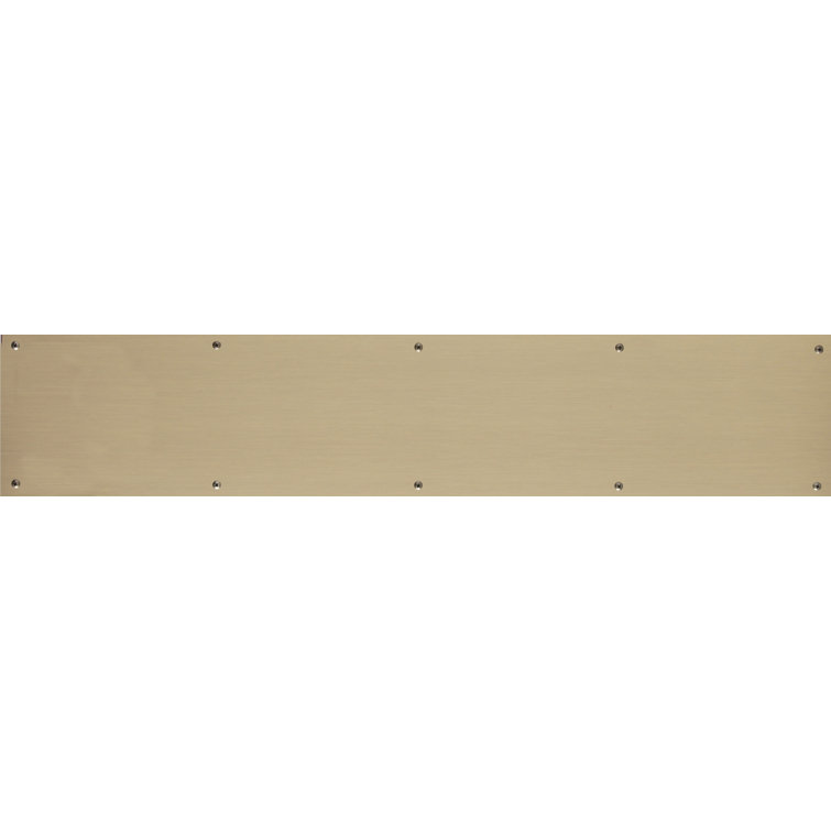 Lifetime Polished Brass Screw Mount Kick Plate with Mounting Hardware