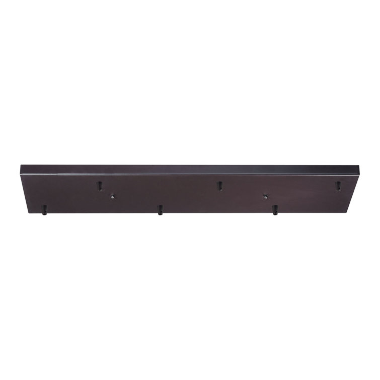 Contemporary 30'' Glass & Bronze Rectangular Lighting Canopy