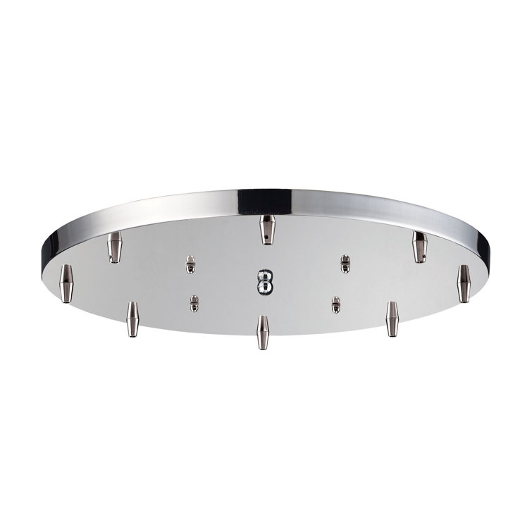 Elegant 18" Chrome LED Glass Light Canopy