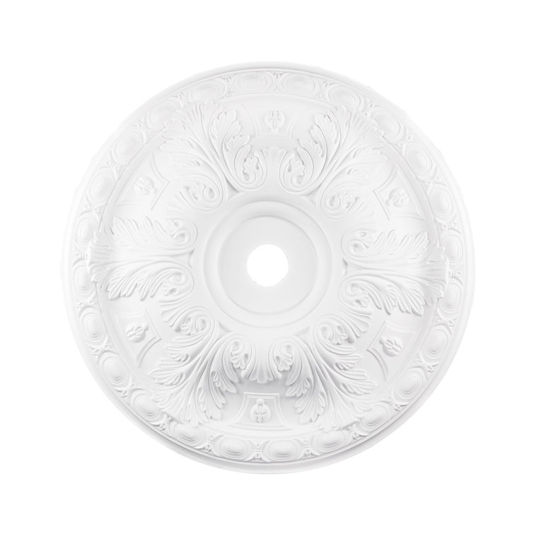 Pennington 28-inch White Ceiling Medallion with Organic Design