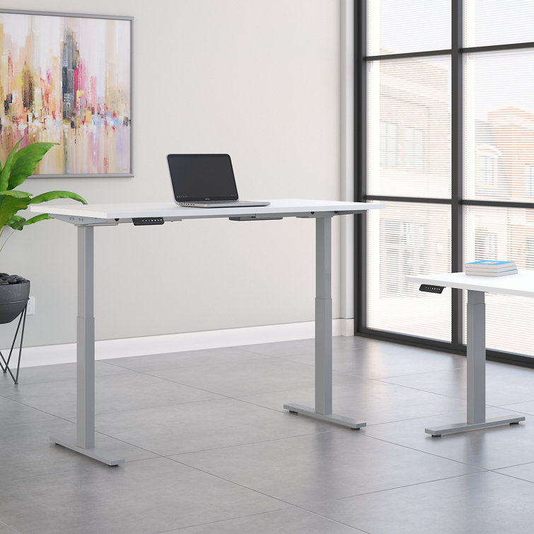 Elevate 72W White Thermally Fused Laminate Electric Standing Desk