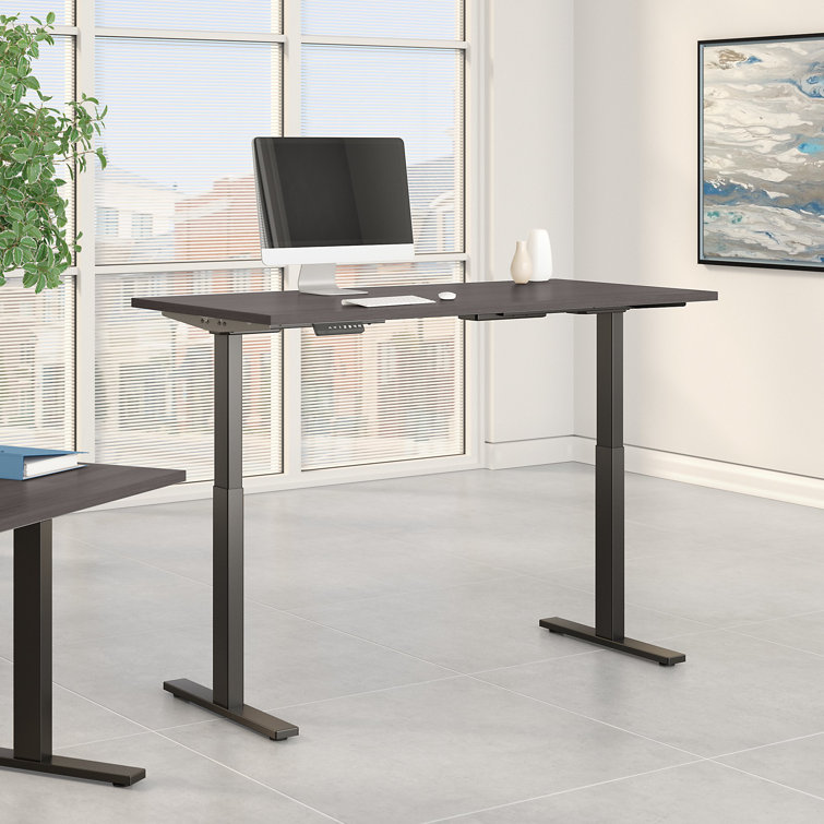 Elevate 72'' White/Black Electric Height Adjustable Standing Desk