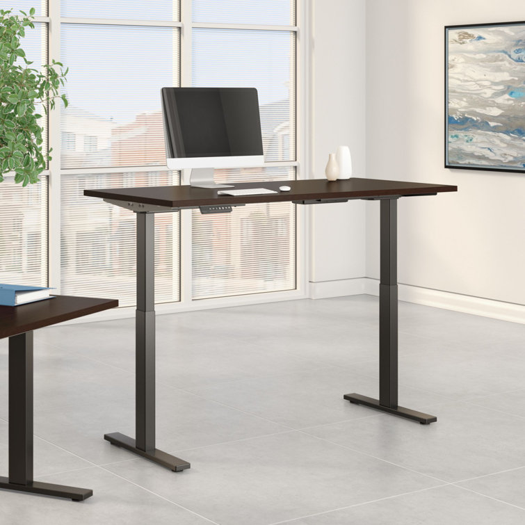 Elevate 72'' White/Black Electric Height Adjustable Standing Desk