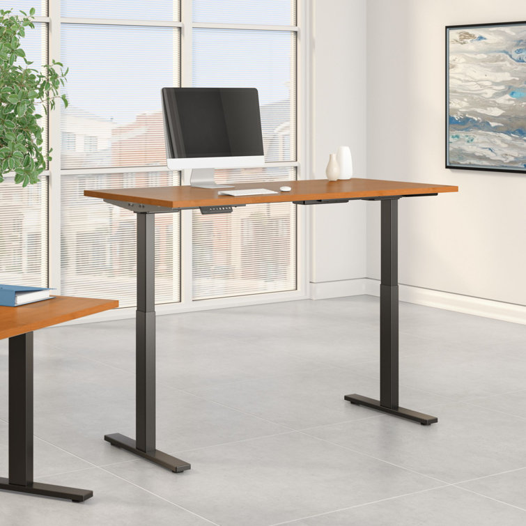 Elevate 72'' White/Black Electric Height Adjustable Standing Desk