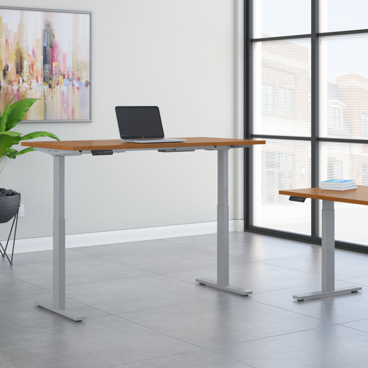 Elevate 72'' White/Black Electric Height Adjustable Standing Desk