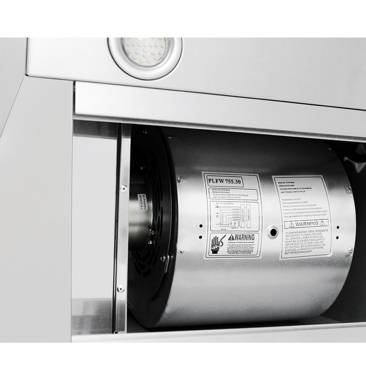 36" Stainless Steel Wall Mounted Range Hood with Electronic Controls