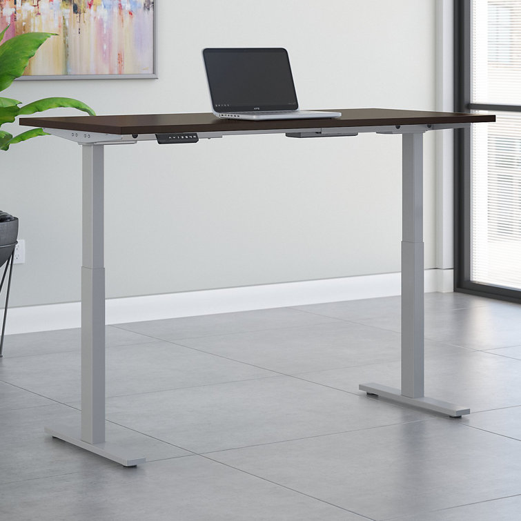 Elevate 72'' White/Black Electric Height Adjustable Standing Desk