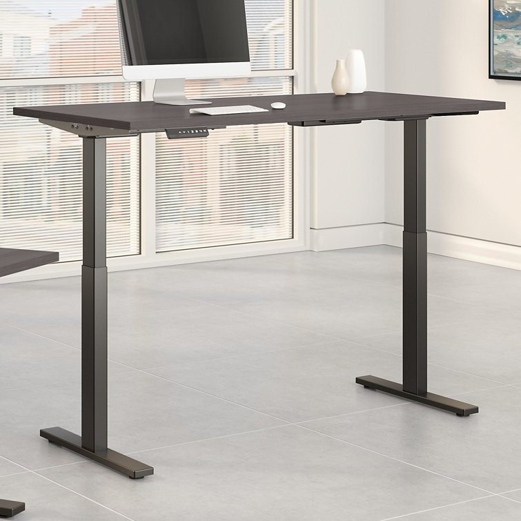 Elevate 72'' White/Black Electric Height Adjustable Standing Desk