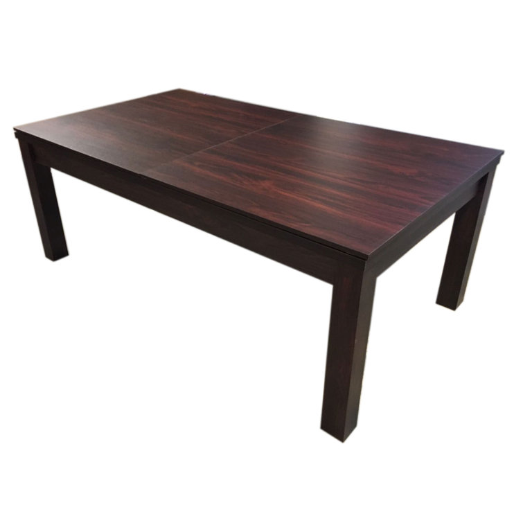 Cherry Wood 7' Pool Table with Green Felt and Dining Top