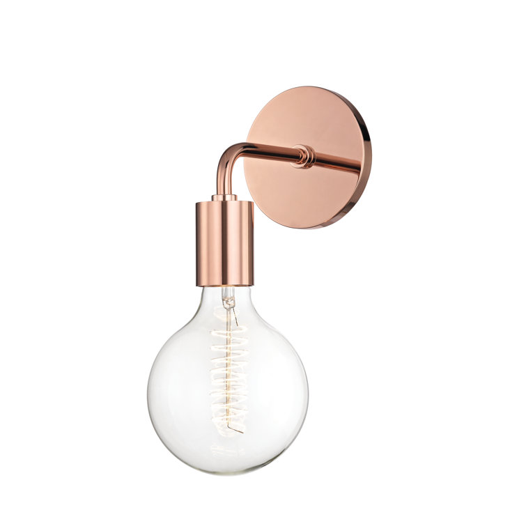 Polished Copper Single Light Dimmable Wall Sconce