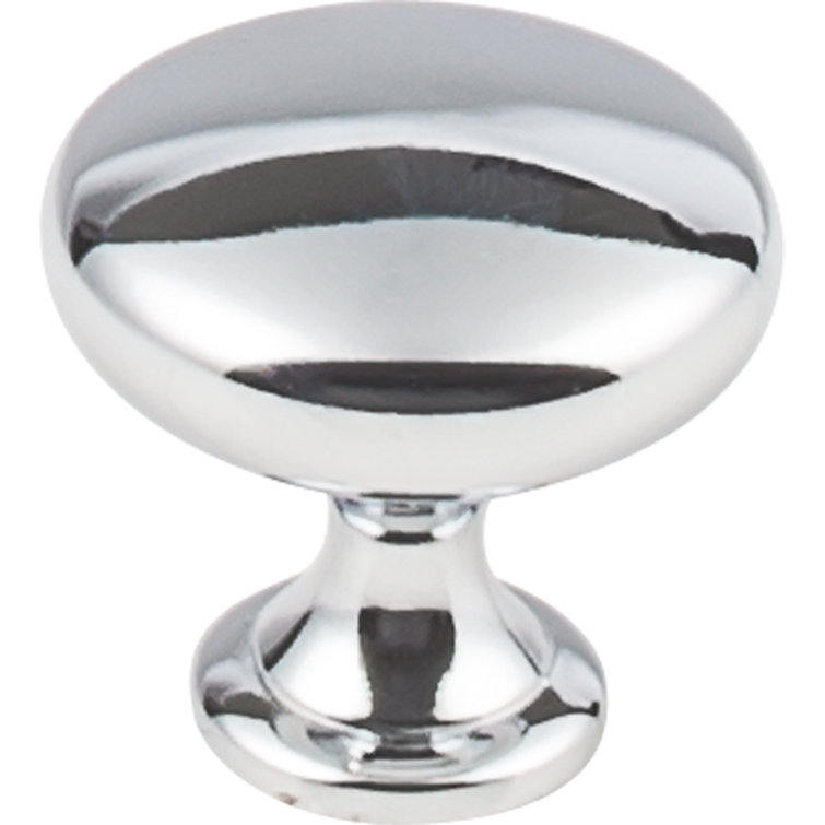 Polished Chrome Round Mushroom Cabinet Knob with Mounting Hardware