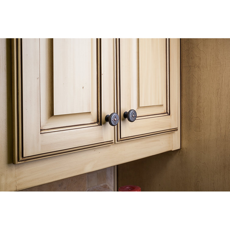 Brushed Nickel Round Cabinet Knob with Mounting Hardware