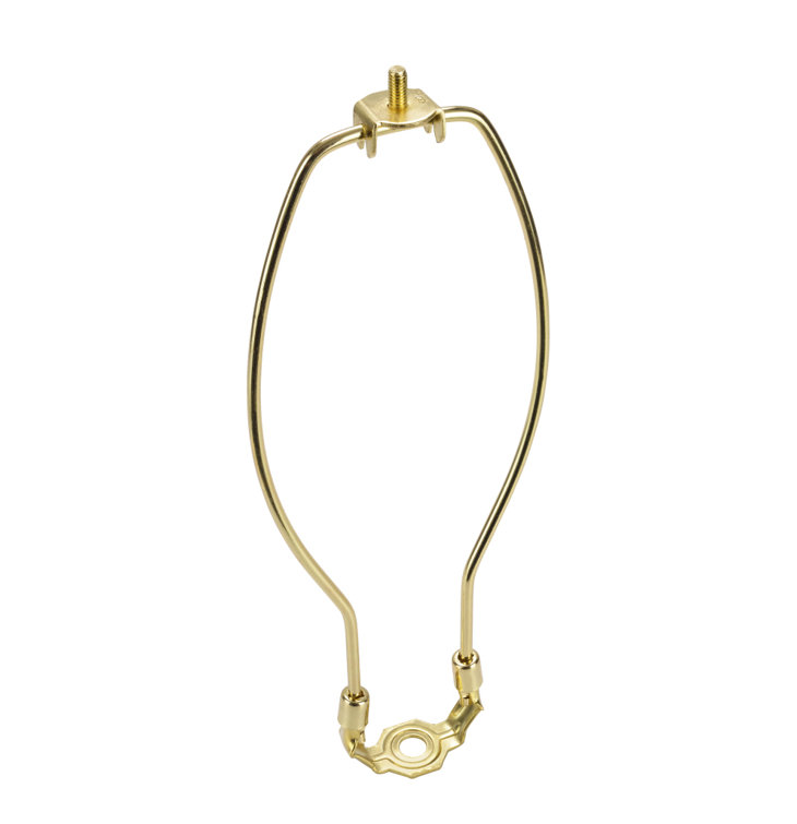 Polished Brass Heavy Duty Lamp Harp with Saddle