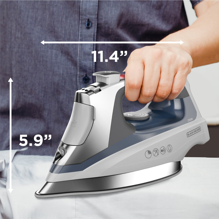 Blue Stainless Steel Burst Steam Iron with Vertical Function