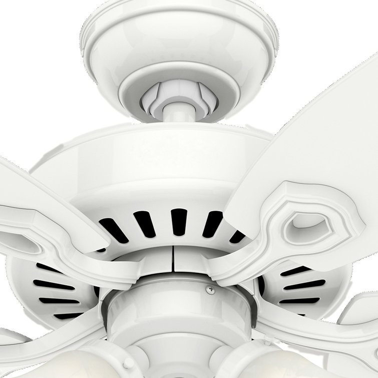 42" Snow White Low Profile Ceiling Fan with Light Kit