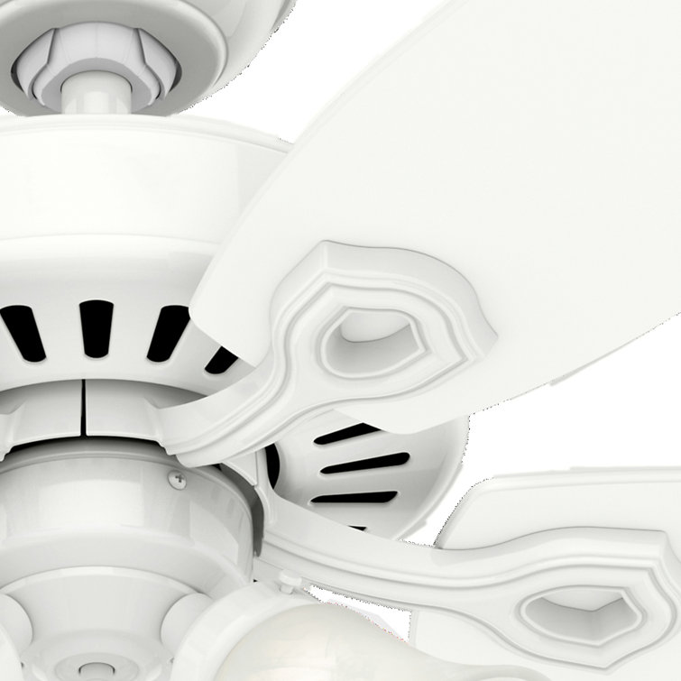 52" Snow White MDF Ceiling Fan with LED Lights