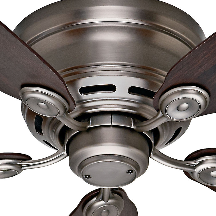 Antique Pewter 42" Low Profile Ceiling Fan with Reversible Chestnut/Walnut Blades