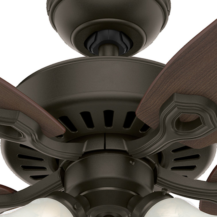 52" Bronze Low Profile Ceiling Fan with LED Light and Remote