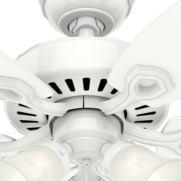 52" Snow White MDF Ceiling Fan with LED Lights