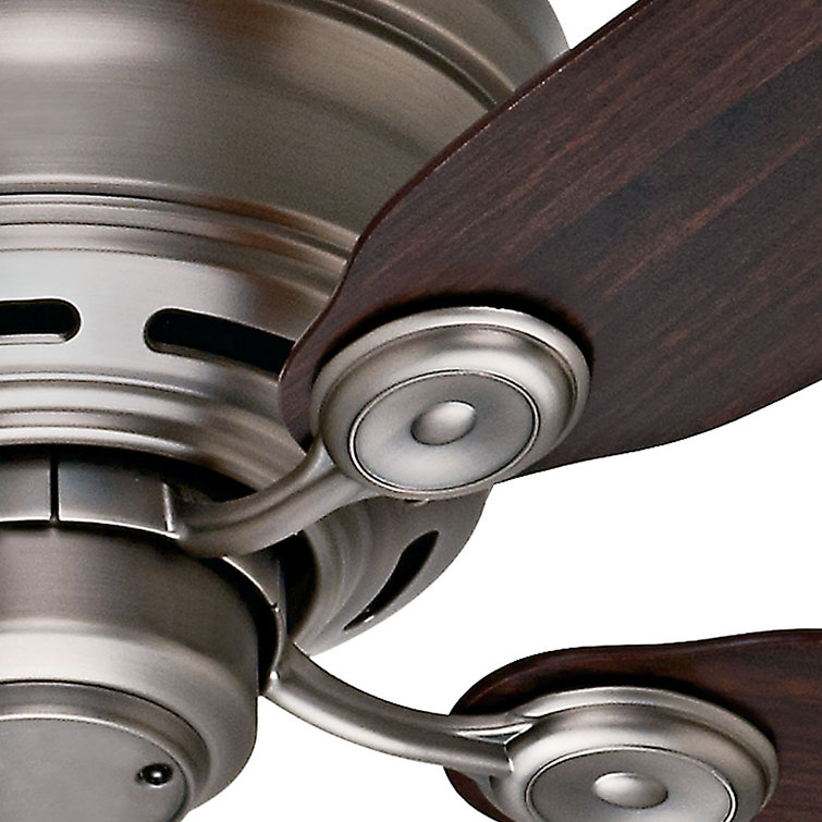 Antique Pewter 42" Low Profile Ceiling Fan with Reversible Chestnut/Walnut Blades