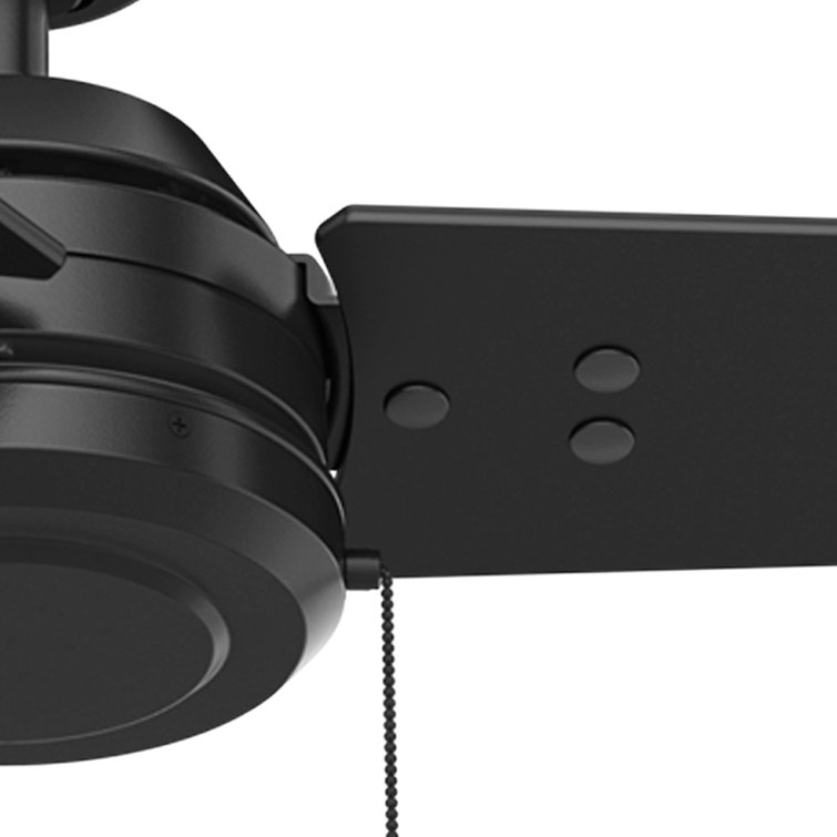 Matte Black 52" Outdoor Ceiling Fan with Reversible Blades