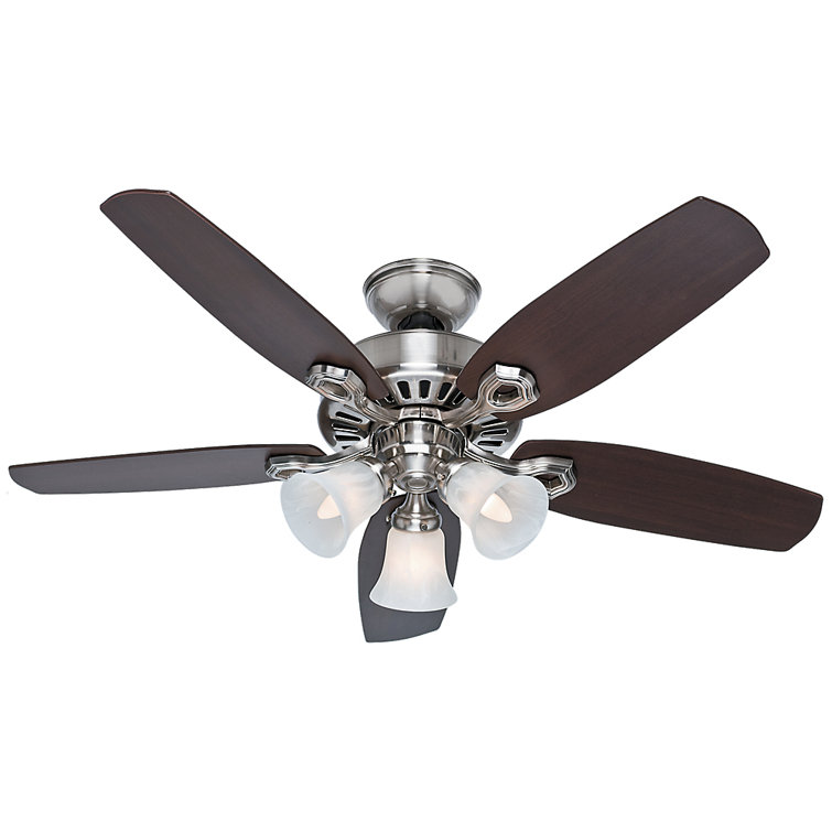 42" Premier Bronze Ceiling Fan with Walnut Blades and Lights