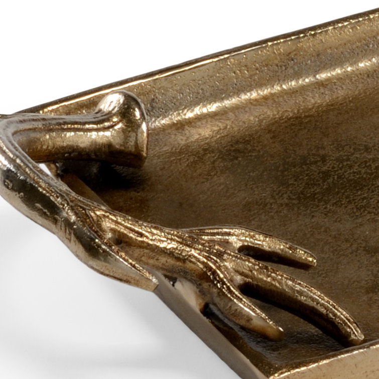 Biltmore Antique Brass Cast Aluminum Decorative Tray