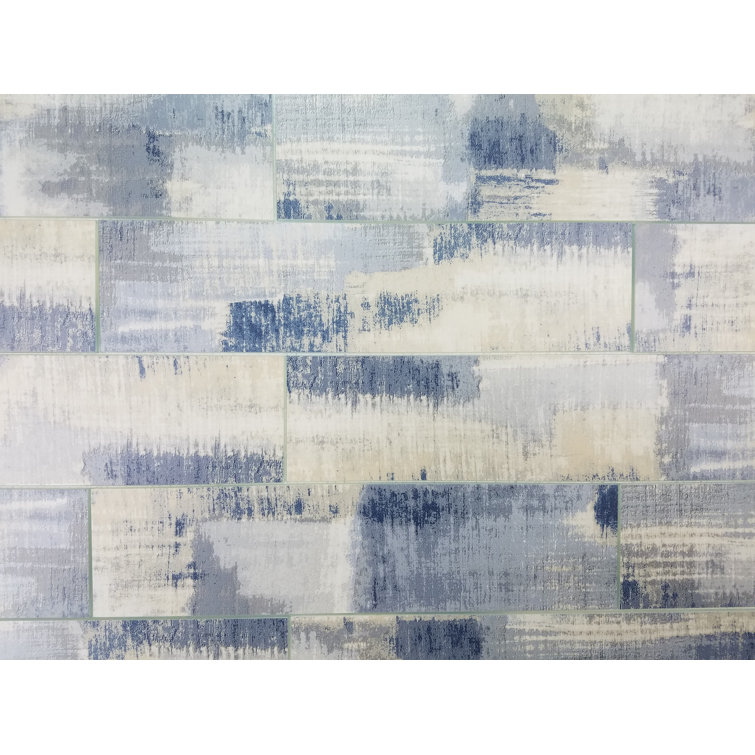Matte Cement Blue 4" x 16" Glass Subway Tile