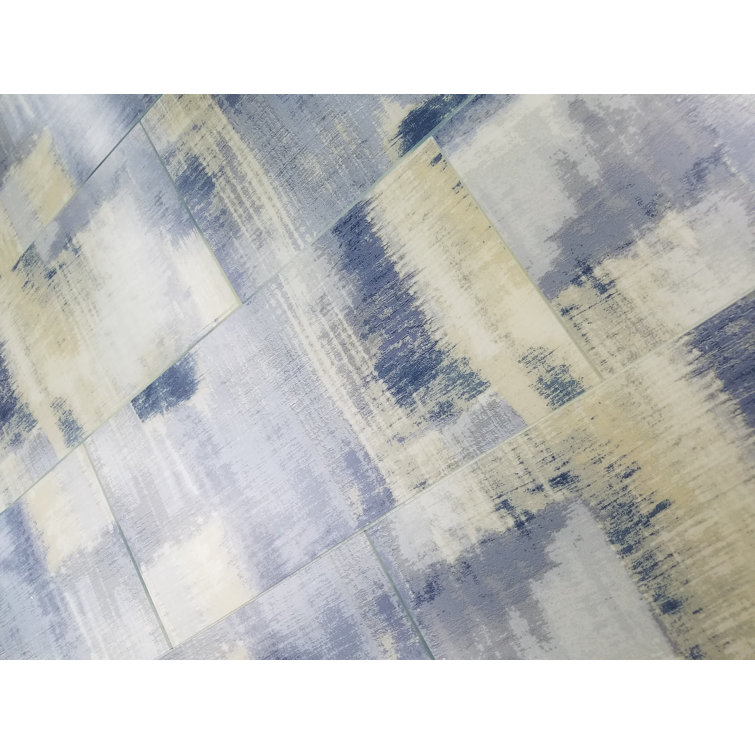 Cement Blue 8x8 Rectified Glass Wall Tile