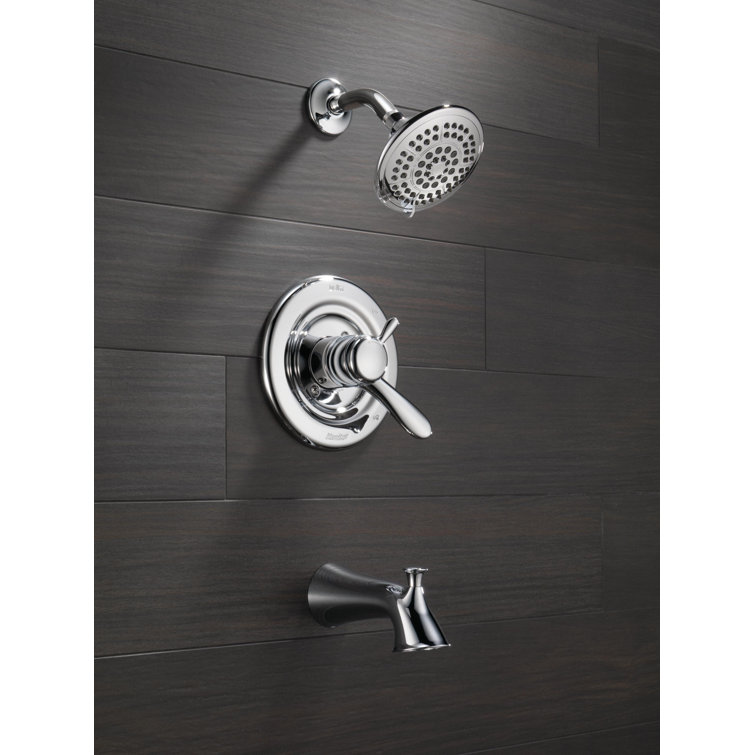 Chrome Dual-Function Tub and Shower Faucet Set with Multi-Head