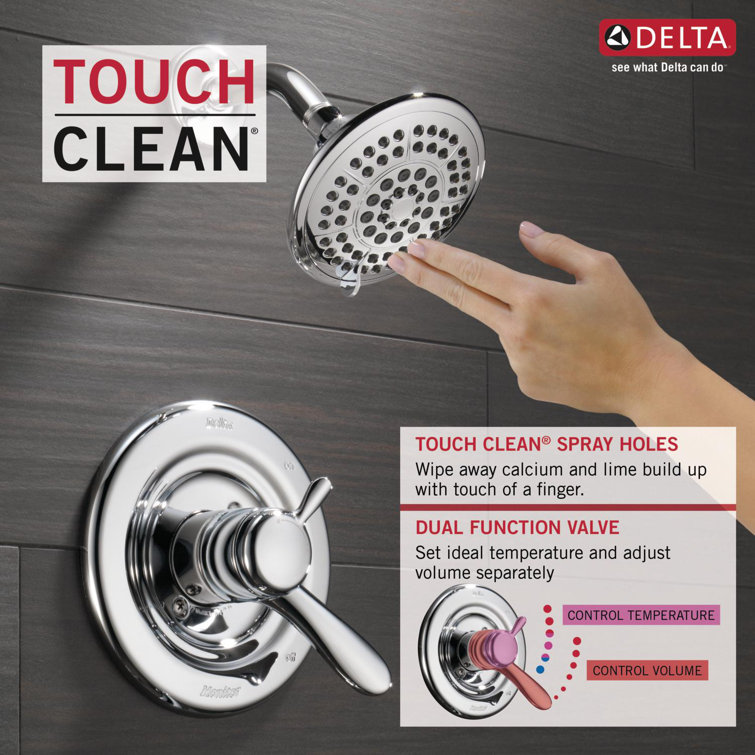 Chrome Dual-Function Tub and Shower Faucet Set with Multi-Head