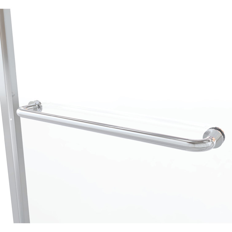 Infinity Chrome Semi-Frameless Tub Door with Towel Bars