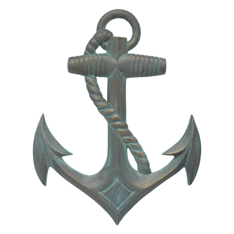 Bronze Verdigris Nautical Anchor Wall Decor