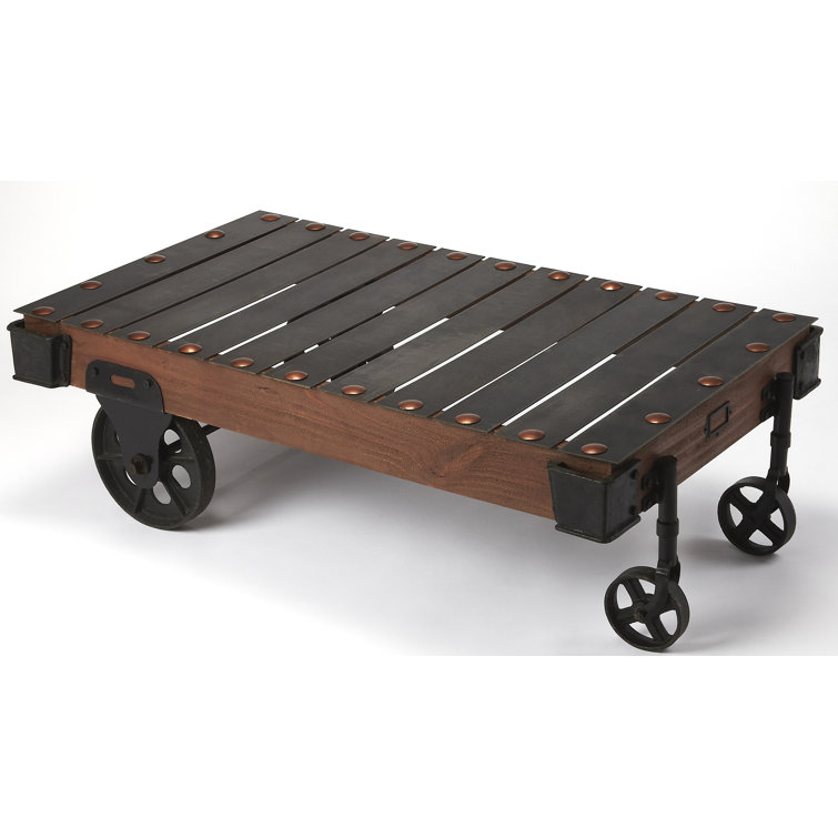 Chesterfield 55'' Industrial Chic Rectangular Coffee Table with Storage