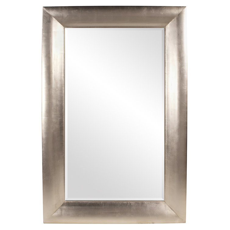 Barron Large Rectangular Silver Leaf Wall Mirror