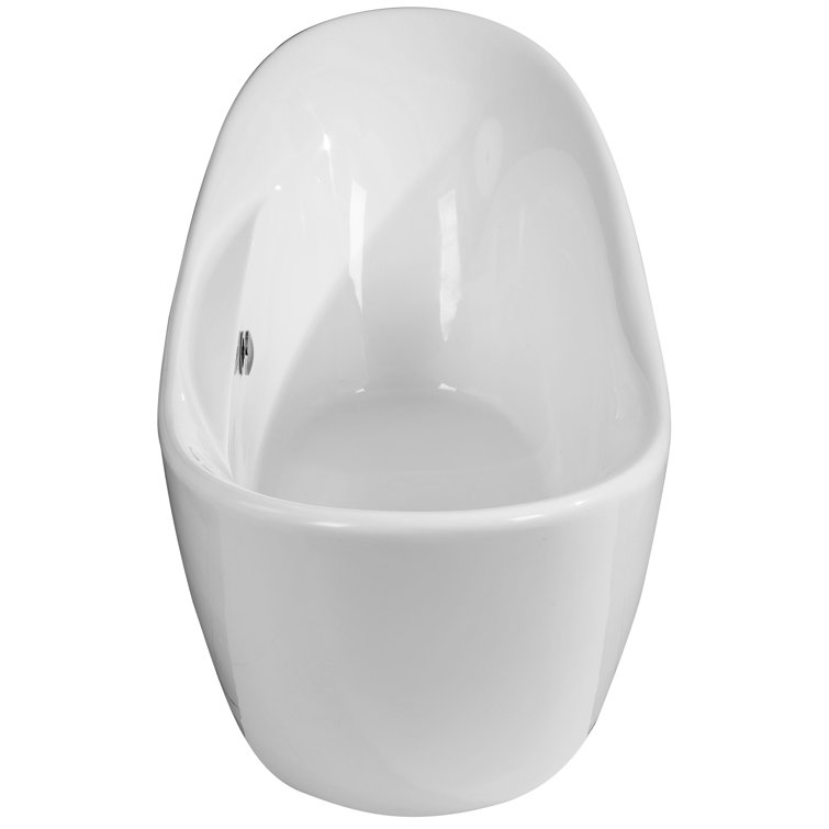 68'' White Freestanding Acrylic Soaking Bathtub