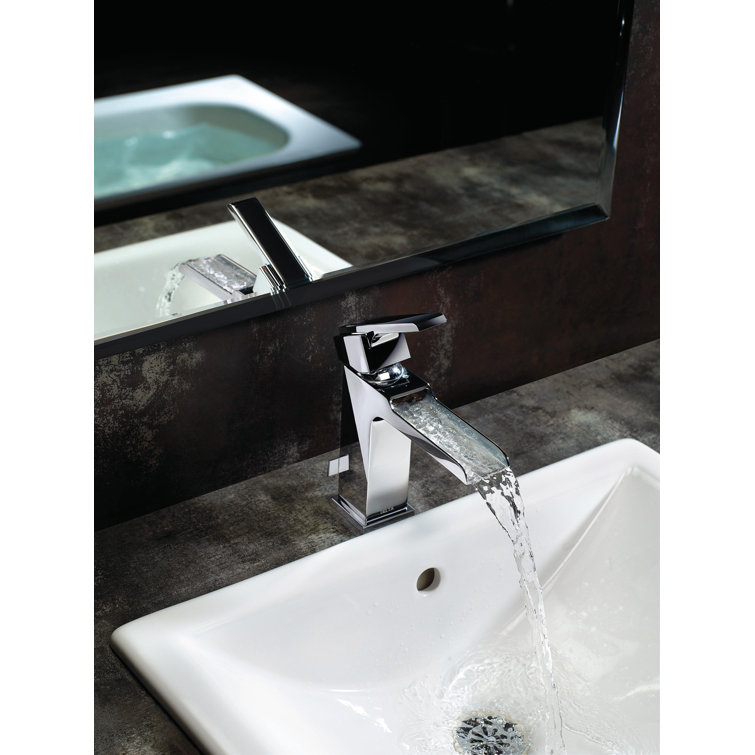 Sleek Modern Chrome Single Hole Brass Bathroom Faucet