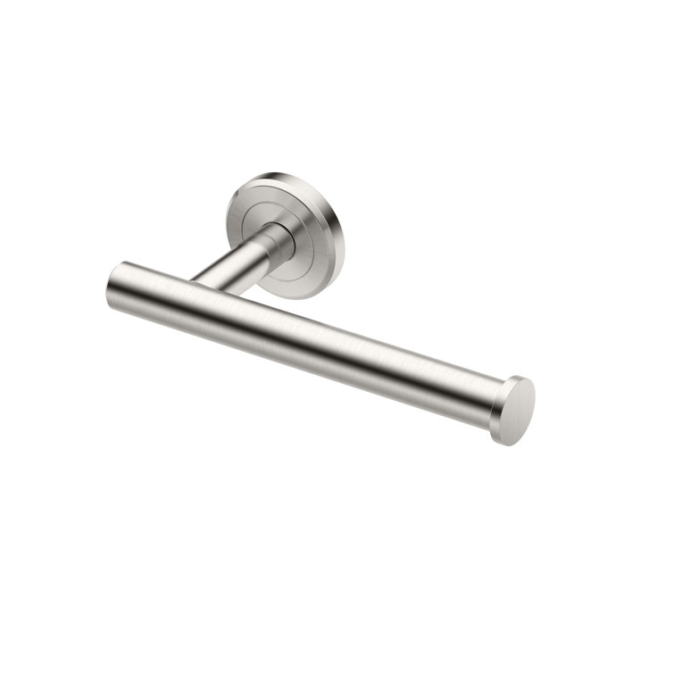 Satin Nickel Modern Metal Wall Mount Toilet Paper Holder