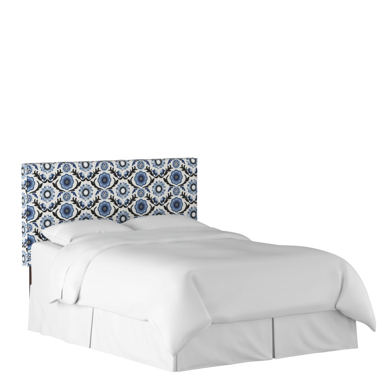 Full Classic Talc Linen Upholstered Panel Headboard