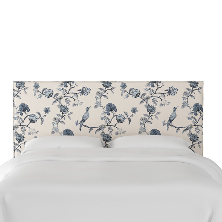 Full Classic Talc Linen Upholstered Panel Headboard
