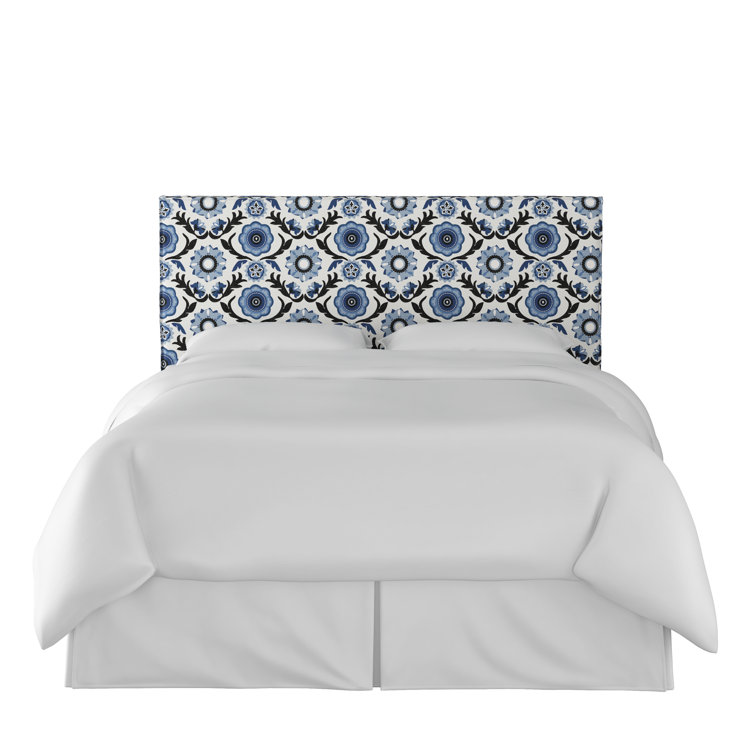 Full Classic Talc Linen Upholstered Panel Headboard