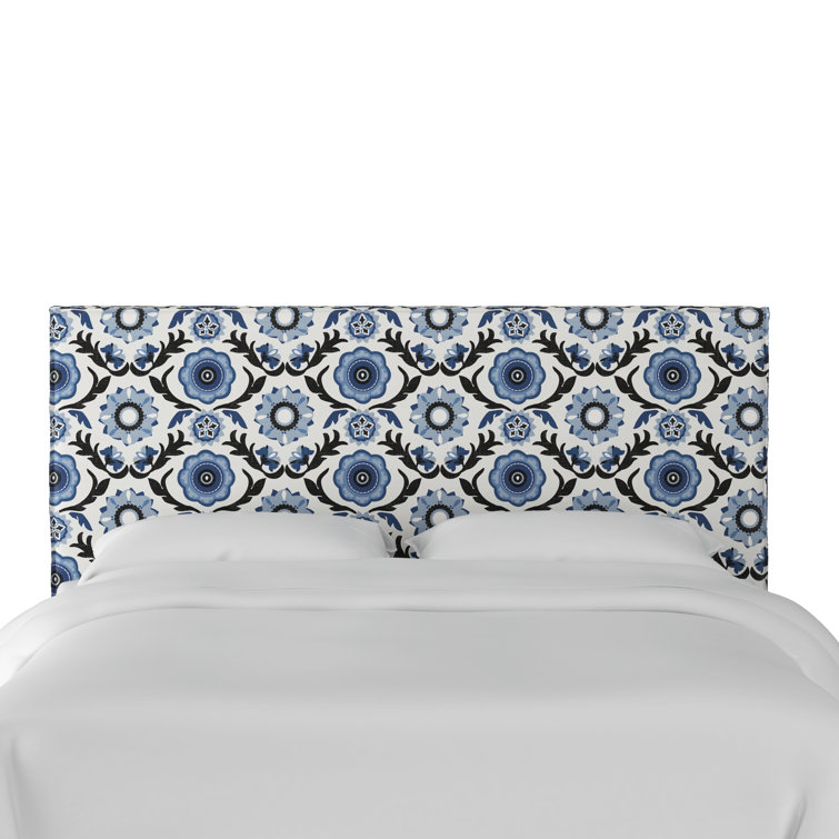 Full Classic Talc Linen Upholstered Panel Headboard
